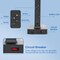 Desk Lamp with USB Charging Port: LED Stepless Dimmable Eye Caring Desk Light for Home Office - 1 Type-C, 1 USB-A Charging Port, 2 AC Power Outlets, Multiple Light Modes for Study and Bedroom